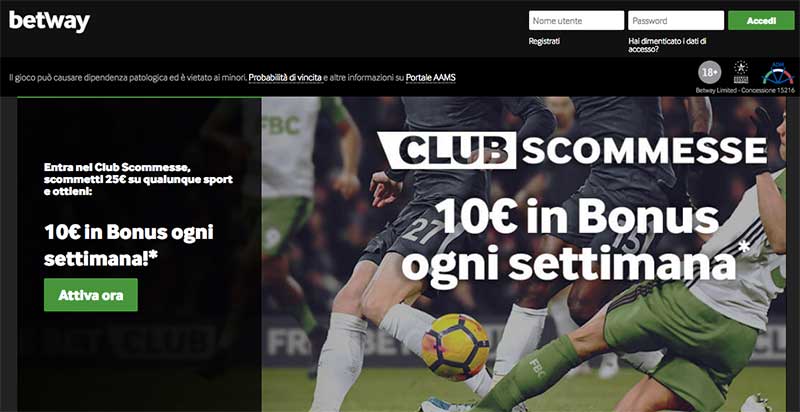 betway scommesse